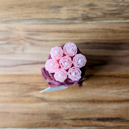 Mini Pink Honeycomb Beeswax Taper Candles